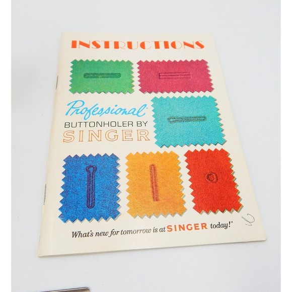 Singer Professional Buttonholer 102991 Original Box Slant Needle Zig Zag - Picture 5 of 12